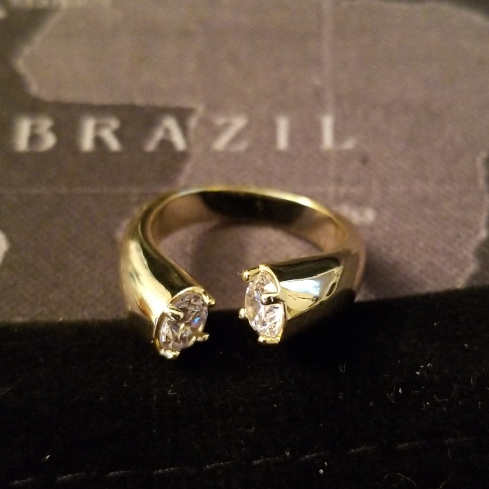 Boutique Gold Plated Crystal Roman Wrap Ring 6